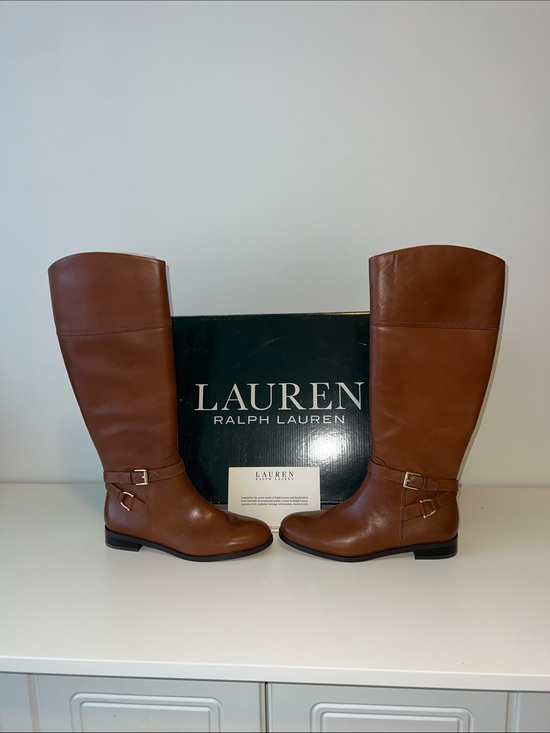 Lauren Ralph Lauren Shoes - Lauren Ralph Lauren Brown Tall Leather Riding Boots